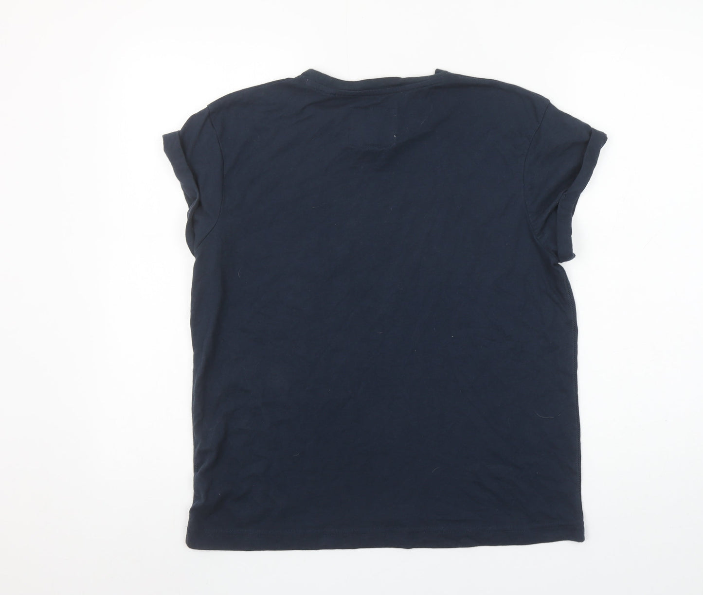 Womens UK Size 10 Jack Wills Blue Cotton Blend T-Shirt