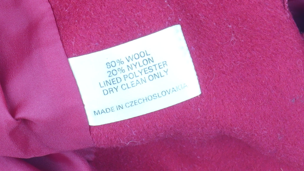 Windsmoor Women’s Red Wool Blend Long Overcoat Size 14
