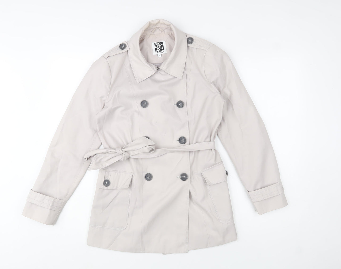 Debenhams The Collection Petite Beige Trench Coat Size 10