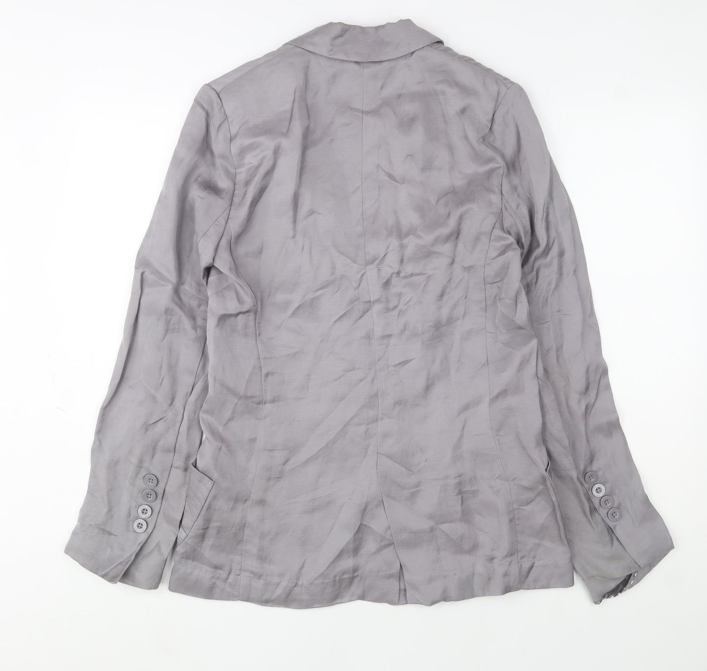 Jasper Conran Women’s Grey Linen Blend Blazer Size 12