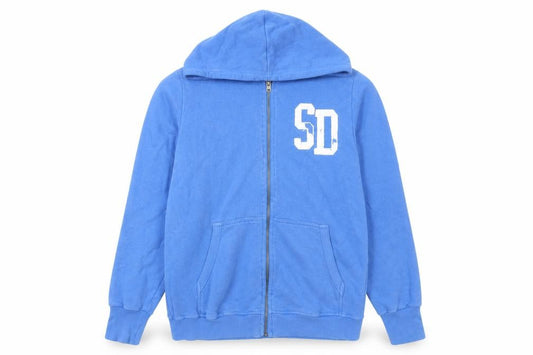 Mens UK S Regular Superdry Blue Full Zip Hoodie