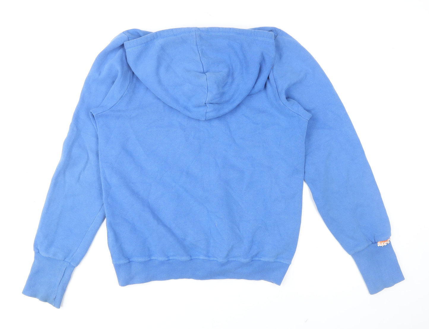 Superdry Men’s Blue Full Zip Hoodie S Regular Fit Logo Fleece