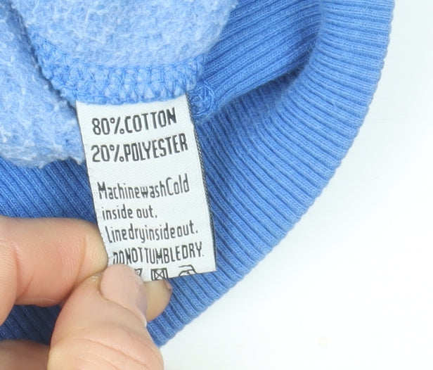 Superdry Men’s Blue Full Zip Hoodie S Regular Fit Logo Fleece