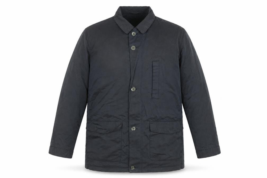Bush Men's Black 42 Basic Cotton Blend Button Jacket