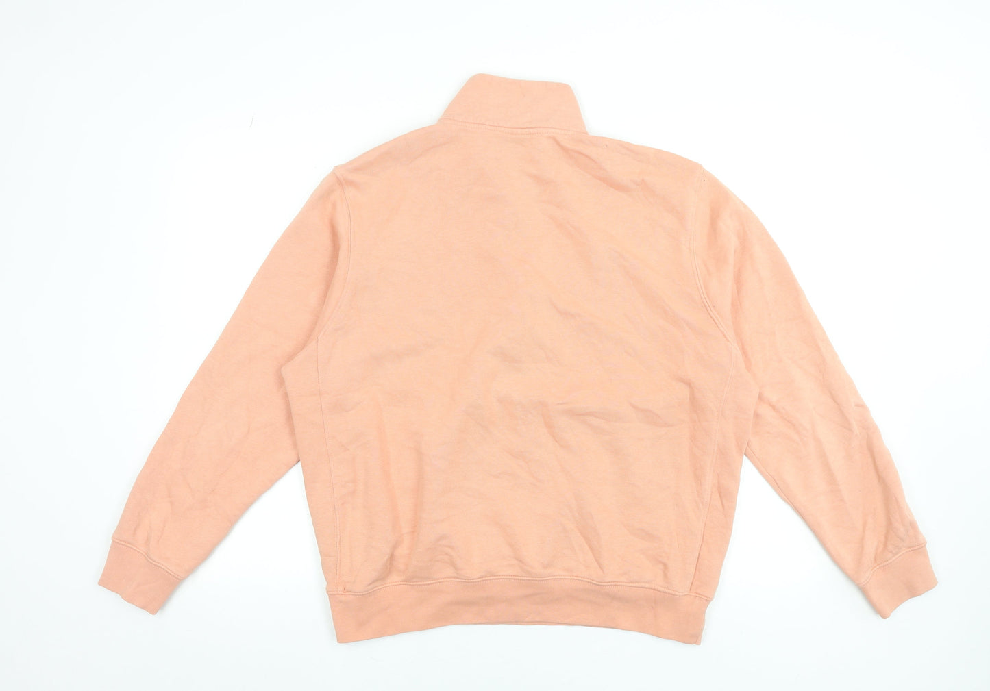 Nike Womens Peach 1/2 Zip Pullover Sweatshirt Medium Cotton Blend