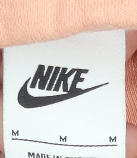 Nike Womens Peach 1/2 Zip Pullover Sweatshirt Medium Cotton Blend