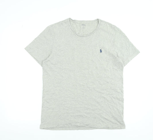 Polo Ralph Lauren Men's Grey Crew Neck Custom Fit T-Shirt Size L