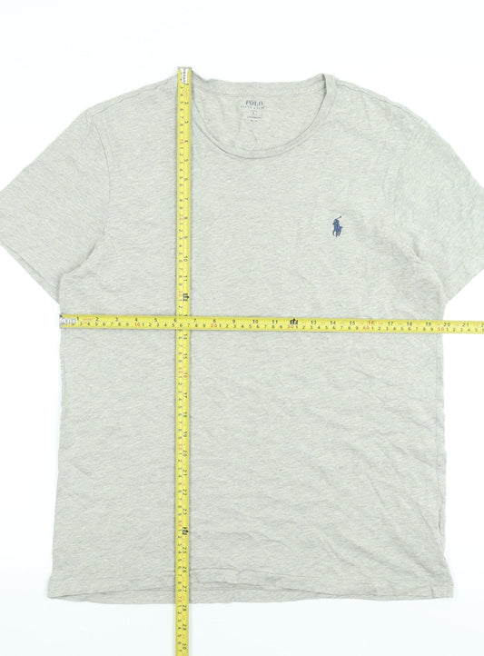 Polo Ralph Lauren Men's Grey Crew Neck Custom Fit T-Shirt Size L