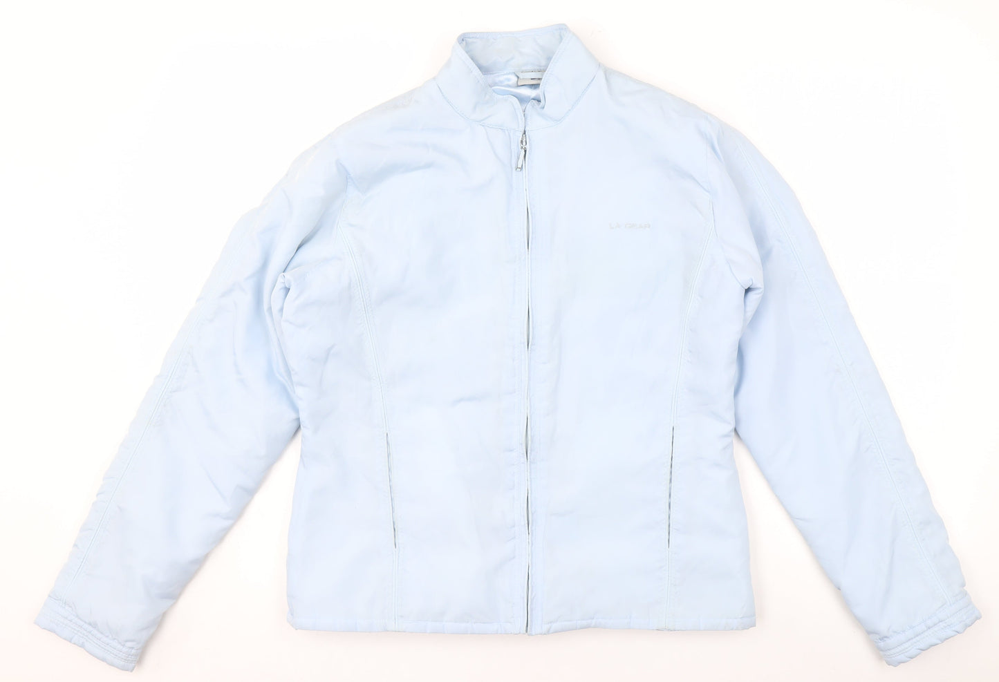 LA Gear Womens Blue Size 8 Puffer Jacket Full Zip Winter Coat