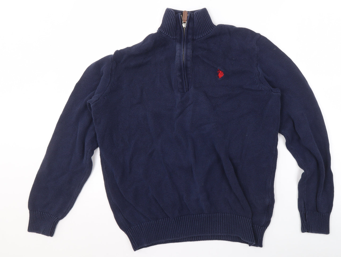 Womens UK M Regular U.S. Polo Assn. Blue Pullover Sweatshirt