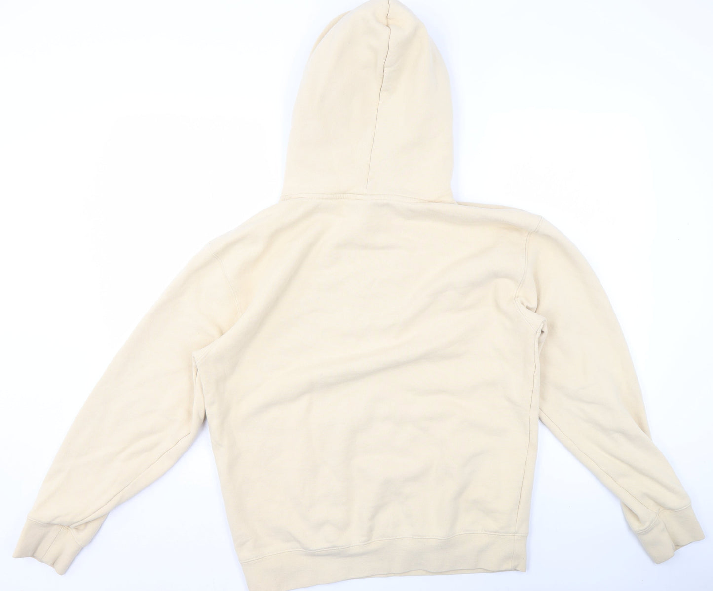 HUF Women’s Beige Pullover Hoodie Small Relaxed Fit Casual Sweatshirt