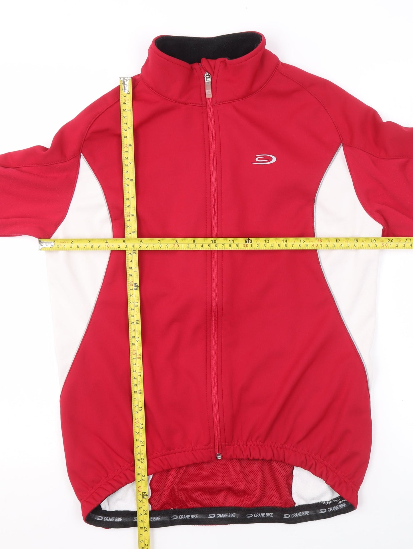 Crane Women Red Softshell Cycling Jacket Size M Full Zip Reflective Sportswear