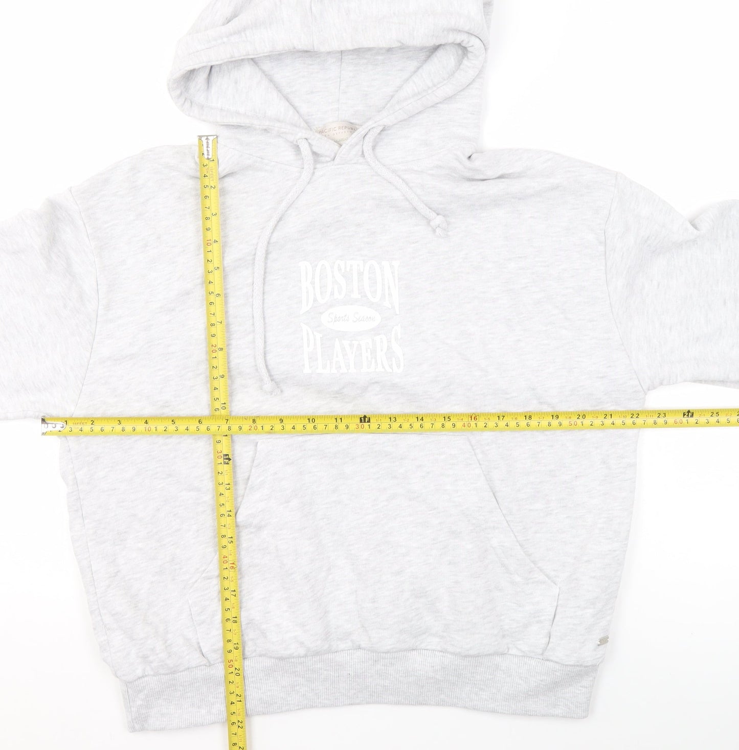 Pull & Bear Teen Women Grey Hoodie XS Boston Players Print