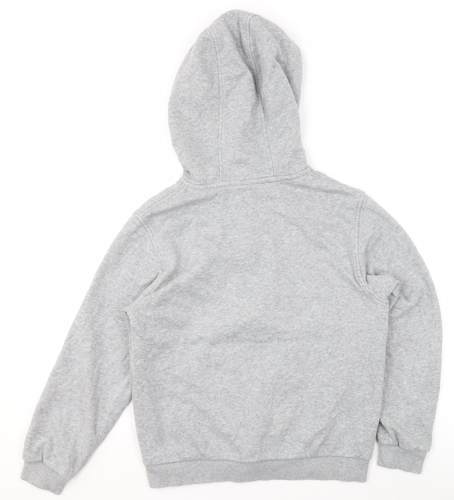 Nike Boys Grey Fleece Hooded Track Jacket 12-13 Years Full Zip