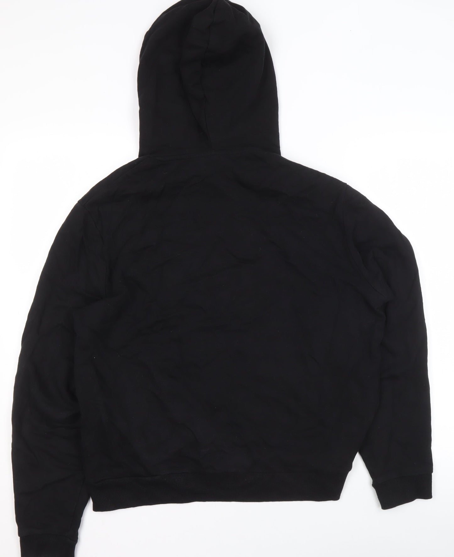 ASOS Design Unisex Kids Black Pullover Hoodie L Logo Graphic Cotton
