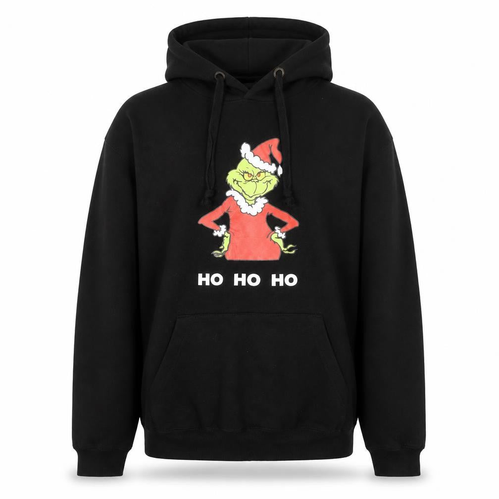 Cotton Ridge Men's Black Christmas Grinch Pullover Hoodie Size L