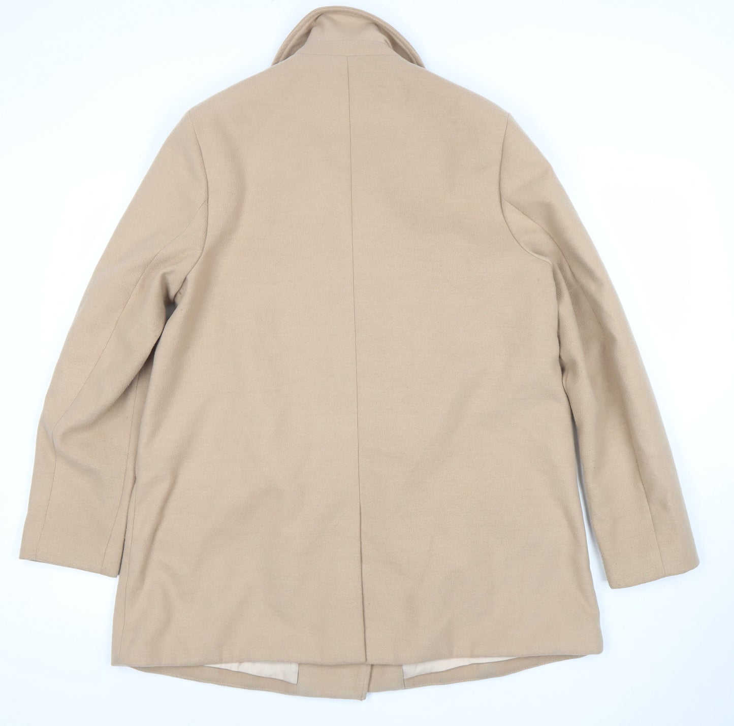River Island Women’s Beige Wool Blend Biker Coat Size 16