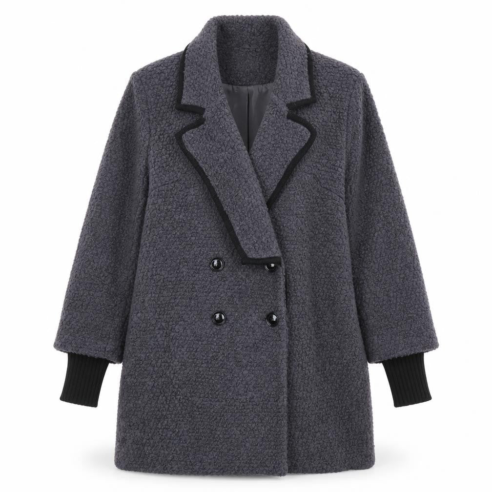 Oasis Women’s Grey Mid-Length Wool Blend Overcoat Size S