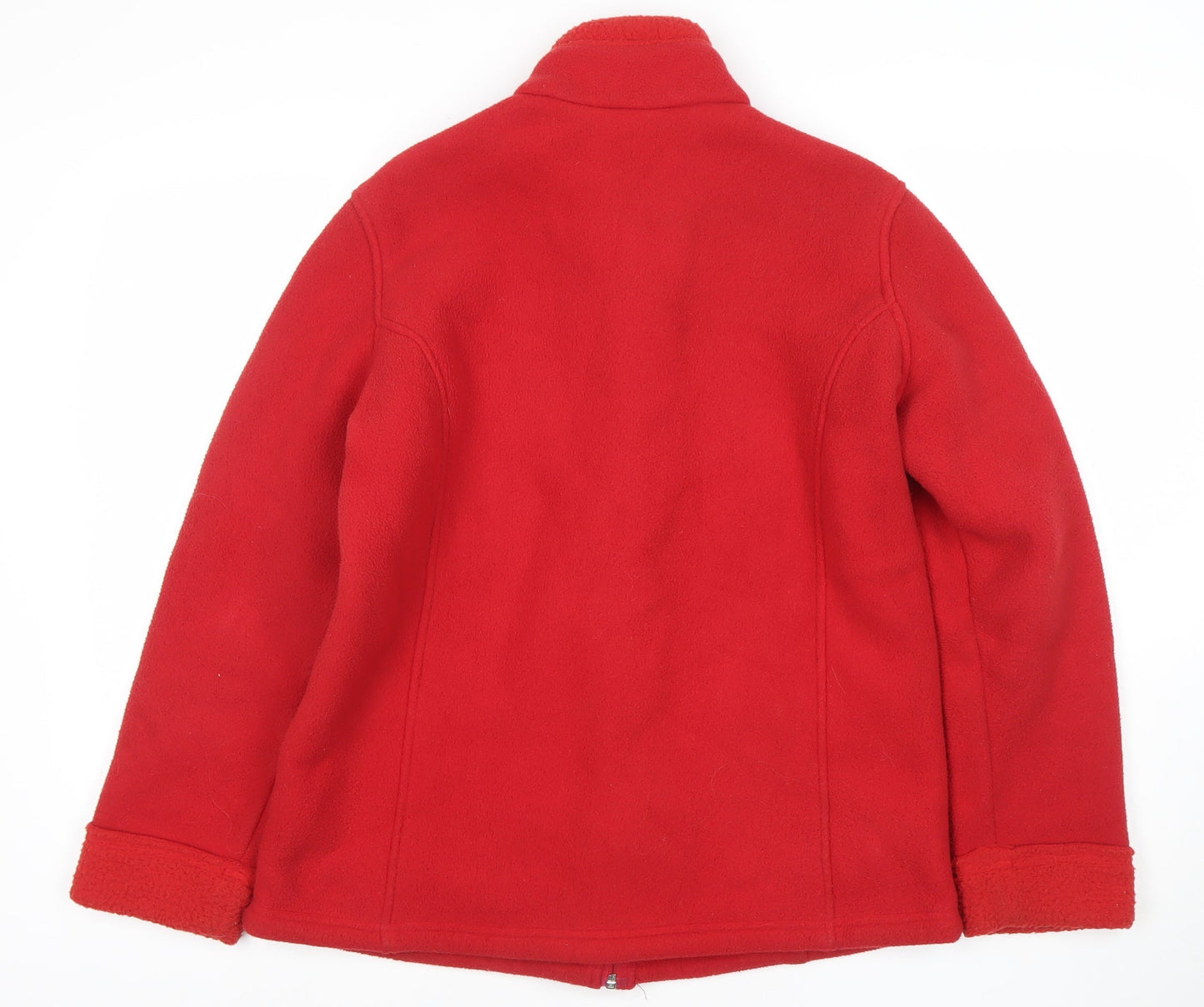 Marks and Spencer Women's Red Fleece Mid-Length Duffle Coat UK 12