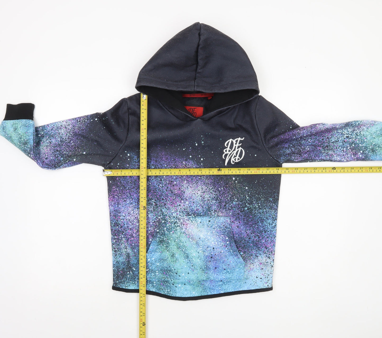 DFND Boys Multicoloured Galaxy Pullover Hoodie 11-12 Years Polyester