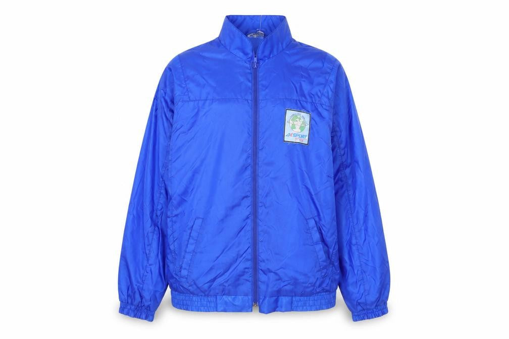AK Sport Women's Blue Nylon Windbreaker Jacket Size 6