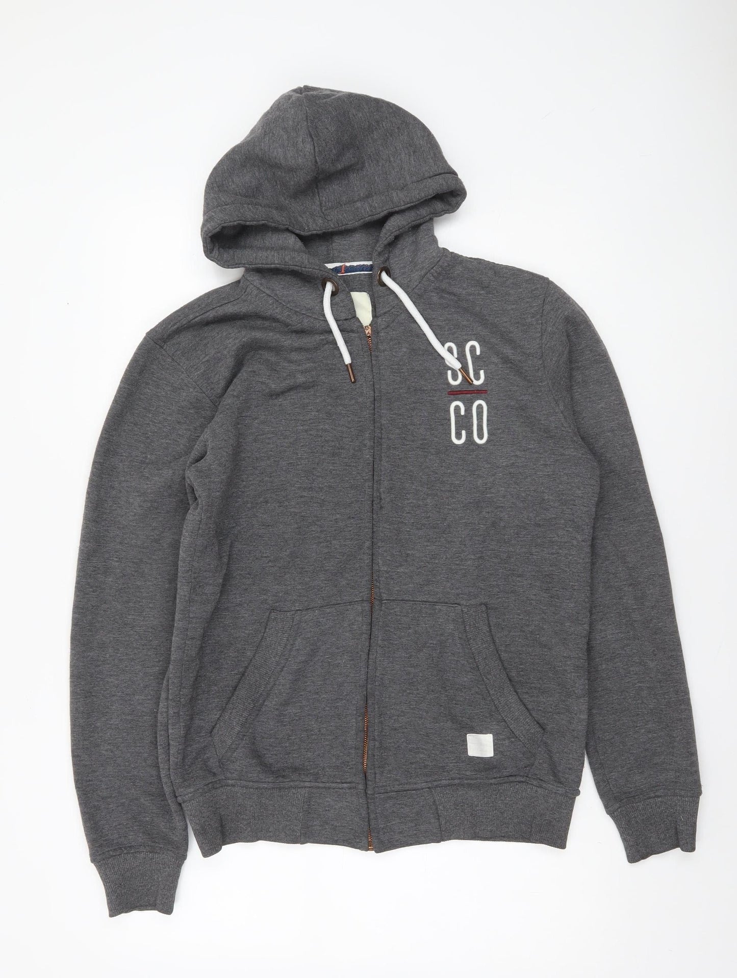 SoulCal & Co Men’s Grey Full Zip Hoodie Size L Regular Fit