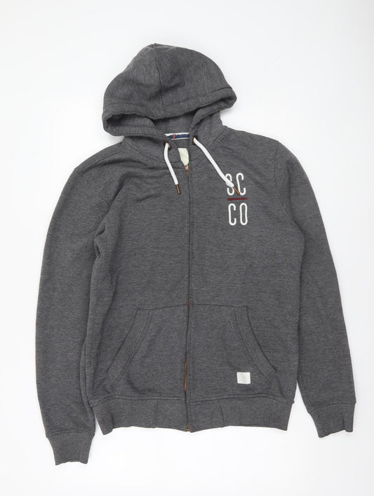 SoulCal & Co Men’s Grey Full Zip Hoodie Size L Regular Fit