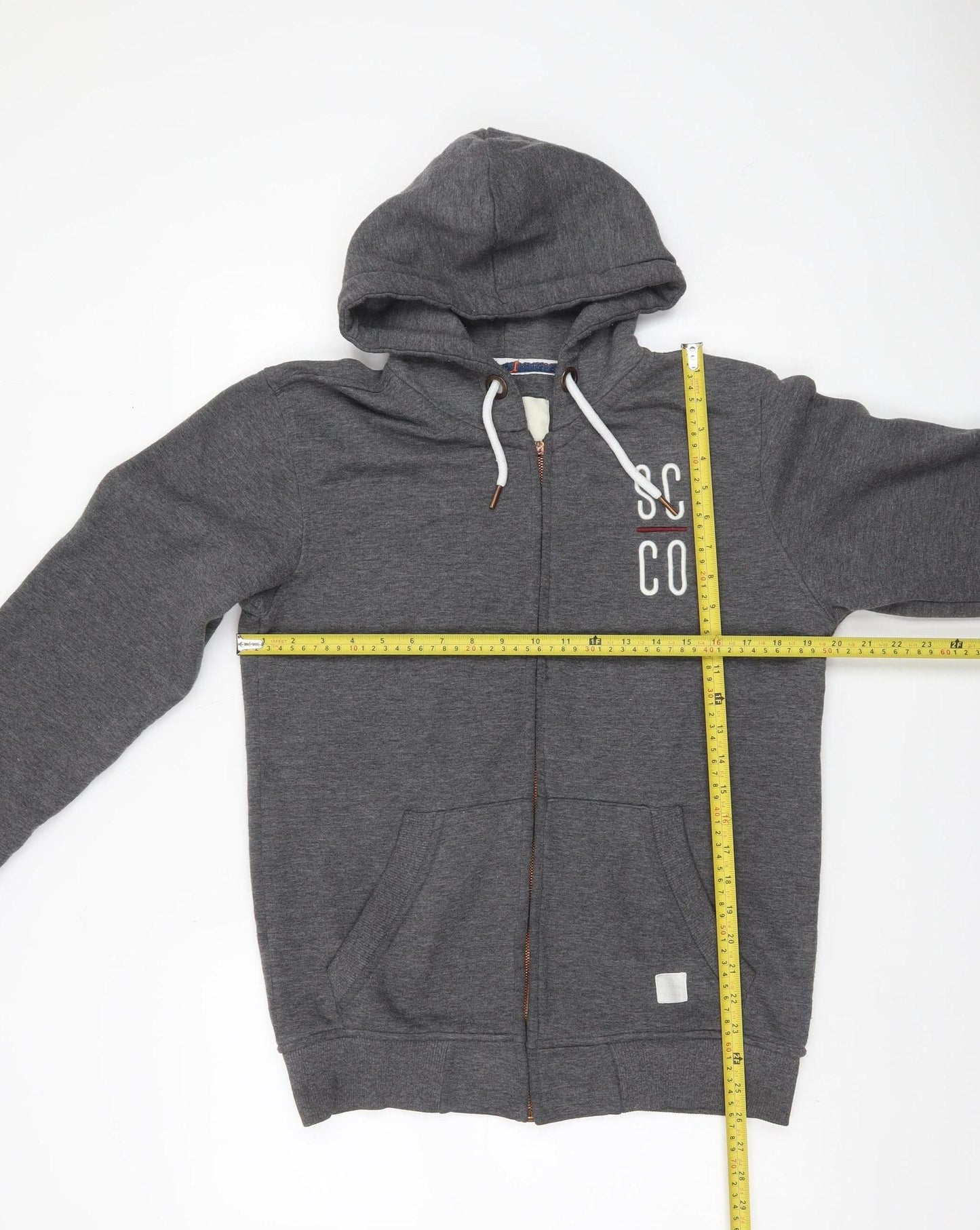 SoulCal & Co Men’s Grey Full Zip Hoodie Size L Regular Fit