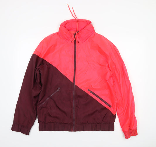 Womens UK Size S Regular Reebok Red Nylon Jacket