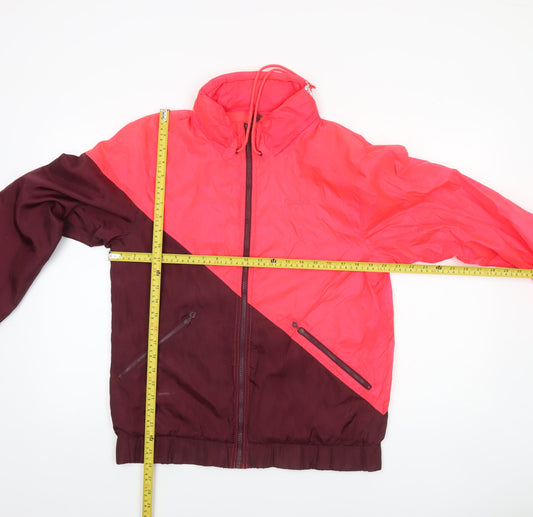 Womens UK Size S Regular Reebok Red Nylon Jacket