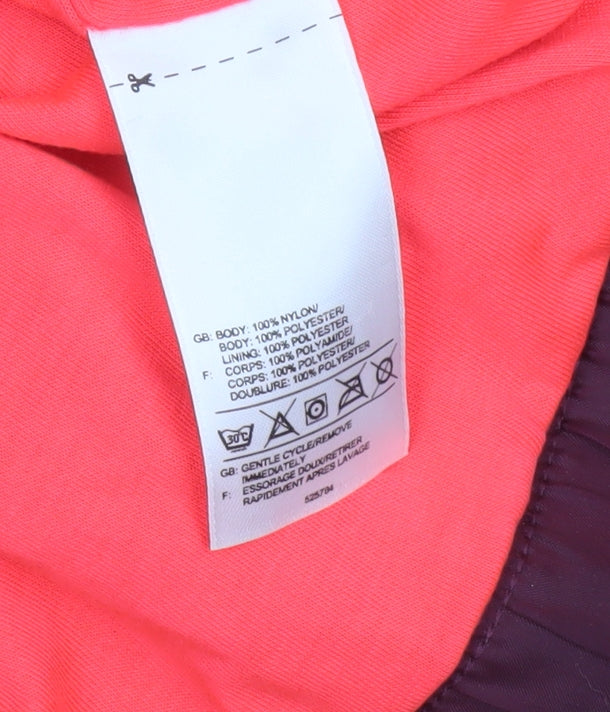 Womens UK Size S Regular Reebok Red Nylon Jacket