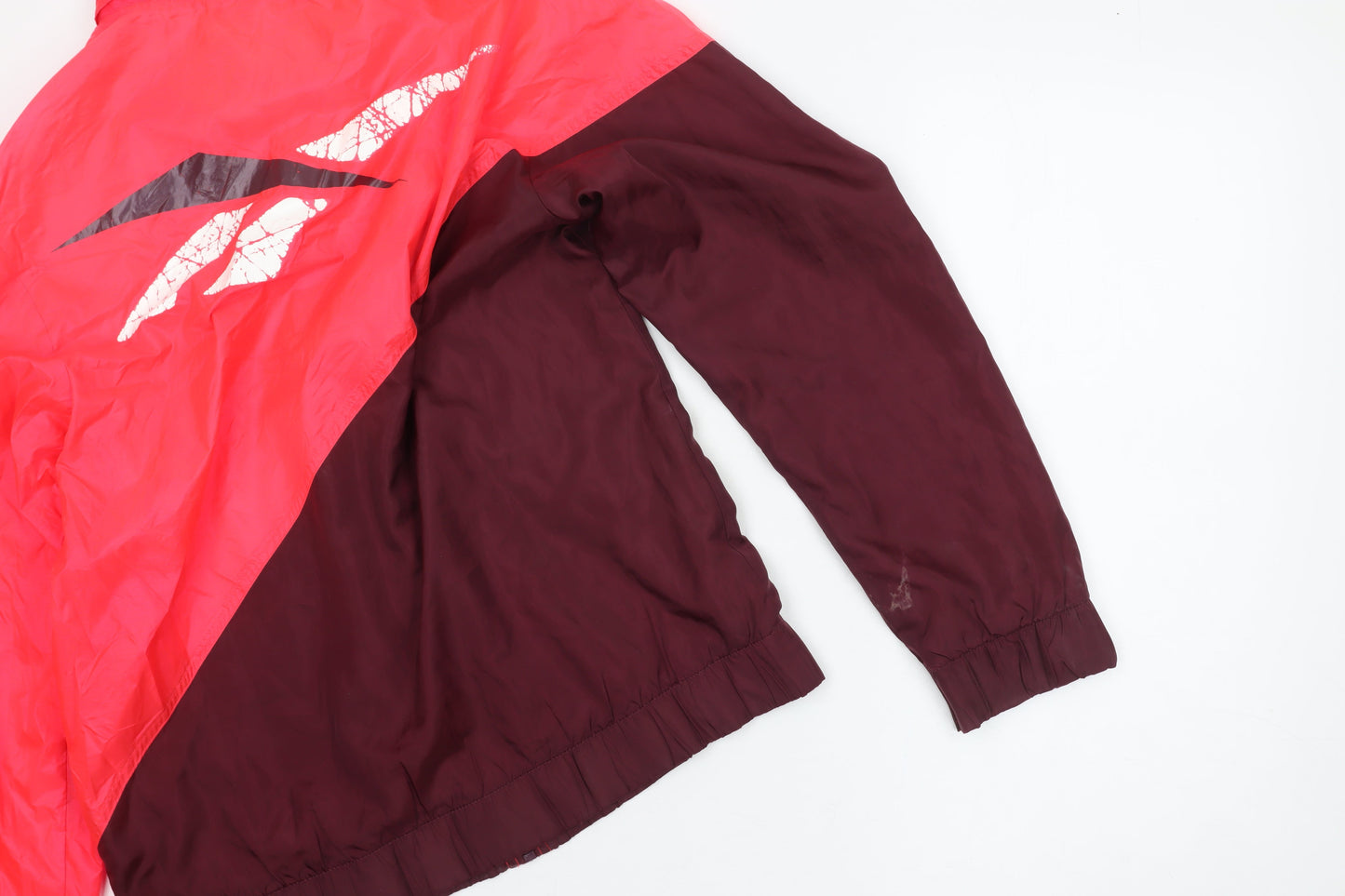 Womens UK Size S Regular Reebok Red Nylon Jacket