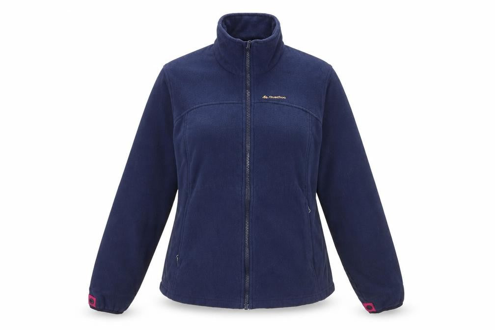 Quechua Women's Blue Fleece Full Zip Jacket Size 14