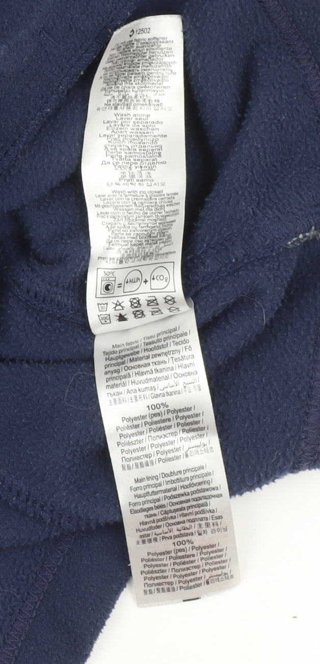 Quechua Women's Blue Fleece Full Zip Jacket Size 14