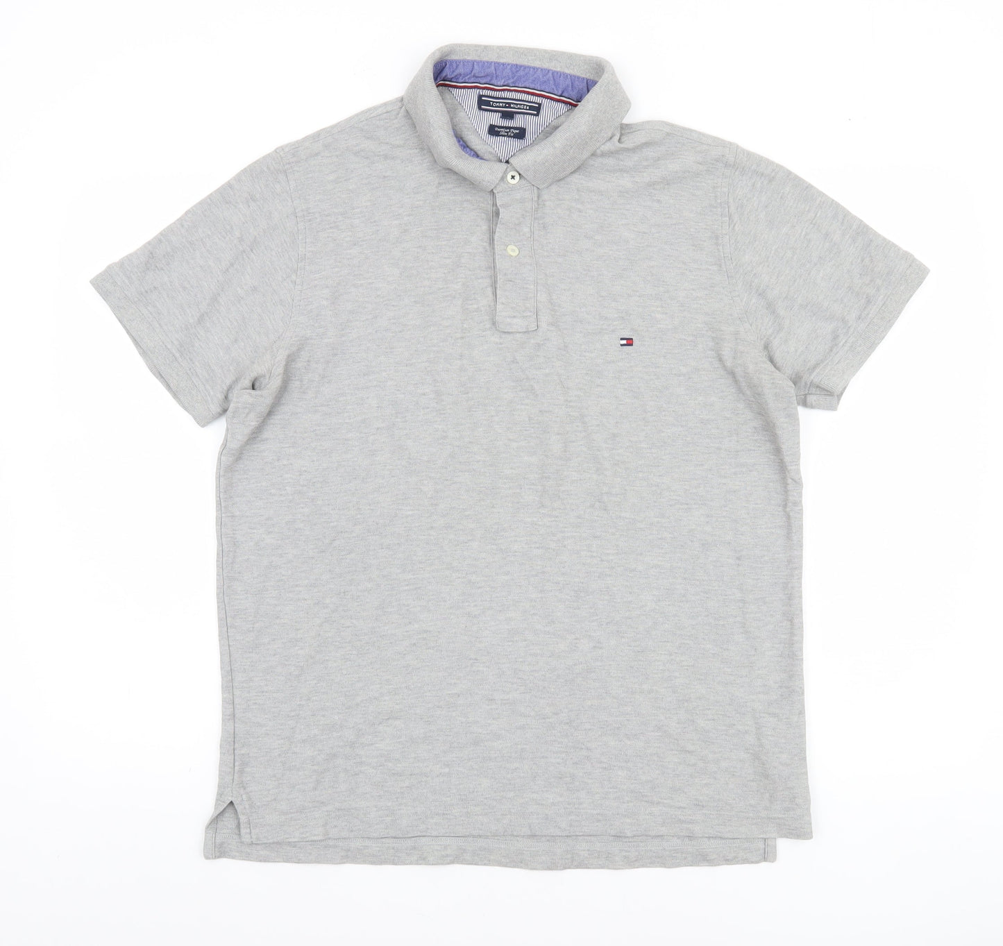 Tommy Hilfiger Men's Grey XL Classic Cotton Polo Shirt