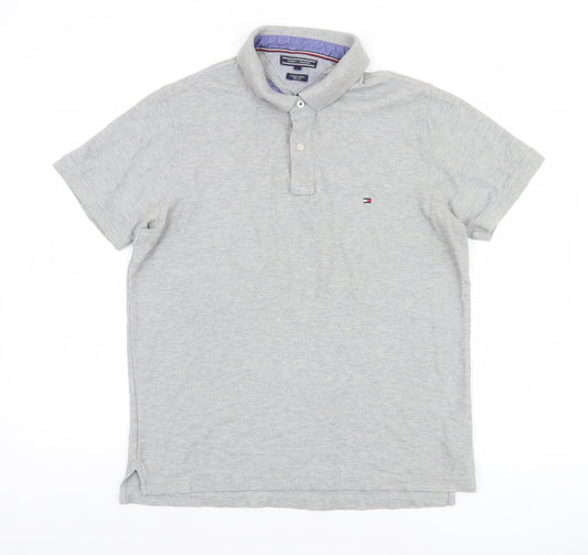 Tommy Hilfiger Men's Grey XL Classic Cotton Polo Shirt