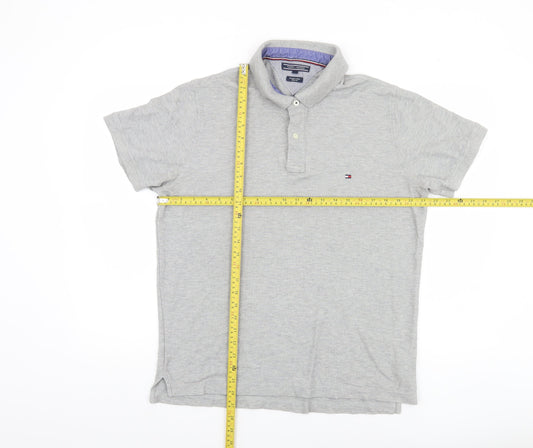 Tommy Hilfiger Men's Grey XL Classic Cotton Polo Shirt