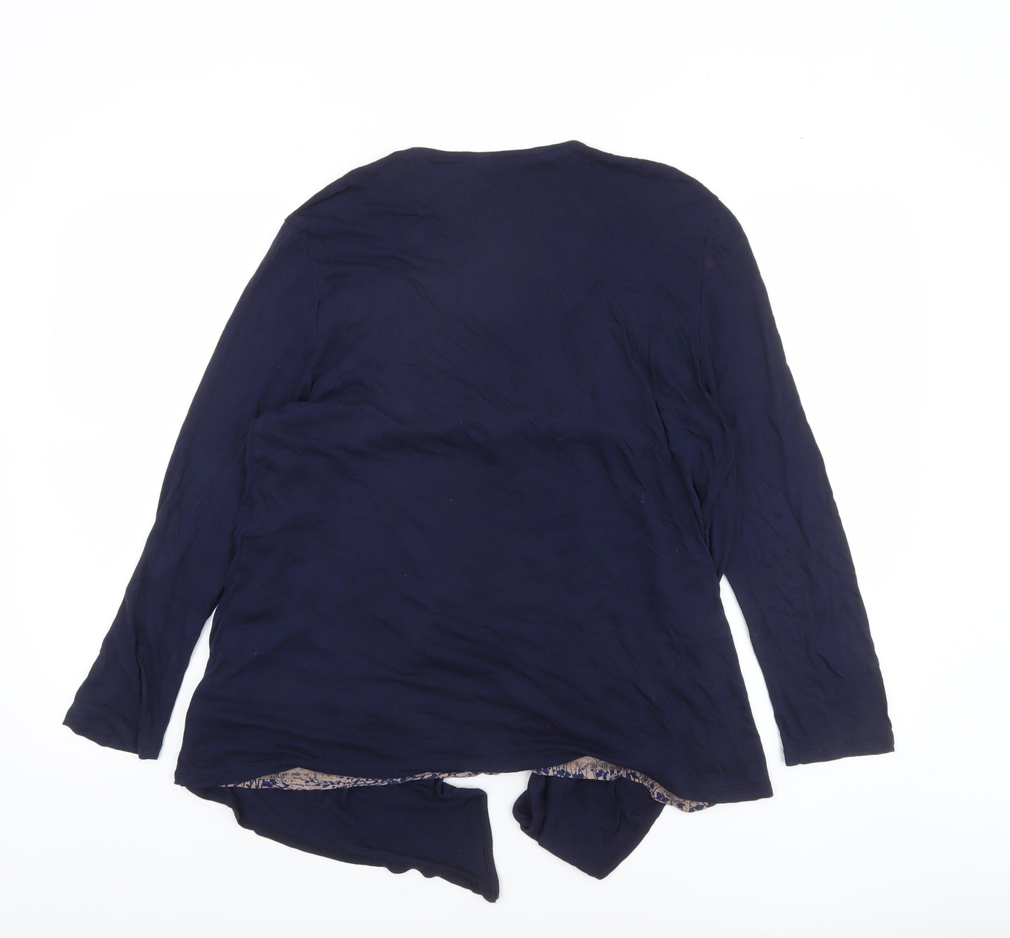John Rocha Womens Blue Floral Lace Tunic Blouse Size 16