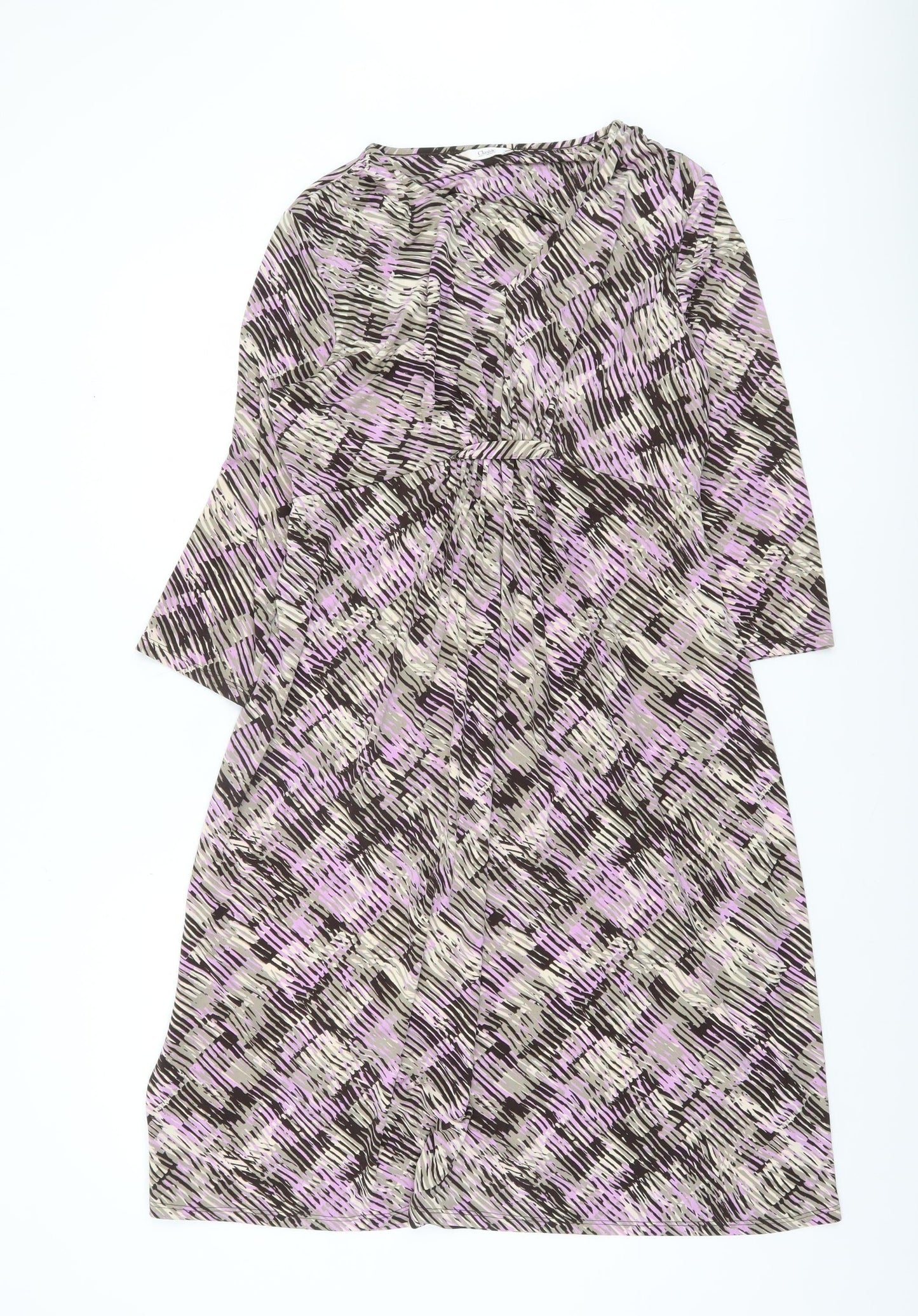 Marks and Spencer Women’s Multicoloured A-Line Jersey Dress Size 16