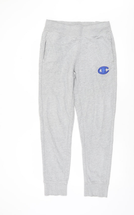 Champion Men's Grey Jogger Sweatpants S Elastic Waist Comfort Fit