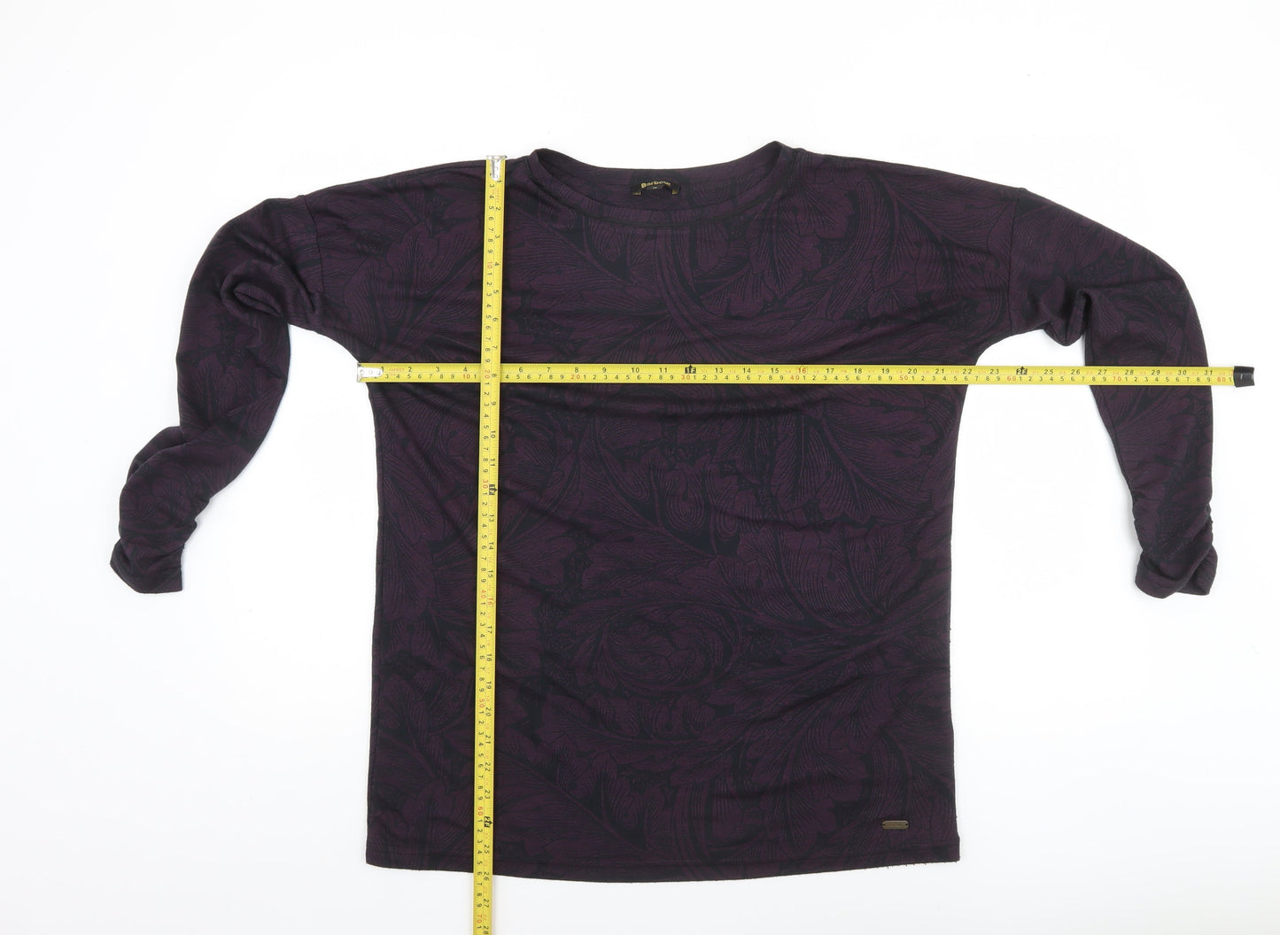 Womens UK Size 10 Barbour Purple Cotton Blend T-Shirt