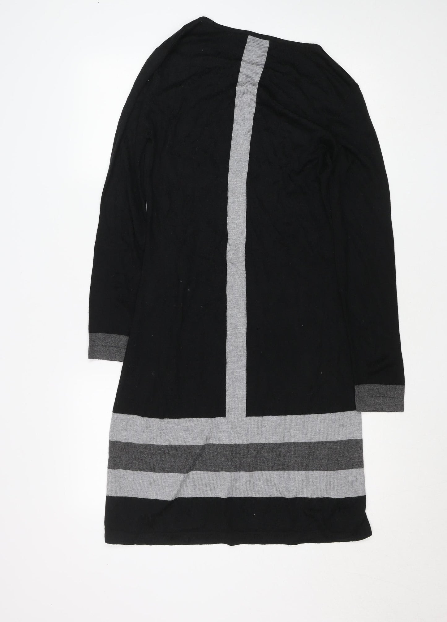 Linea Women’s Black Grey Colourblock Knit Shift Dress Size 12