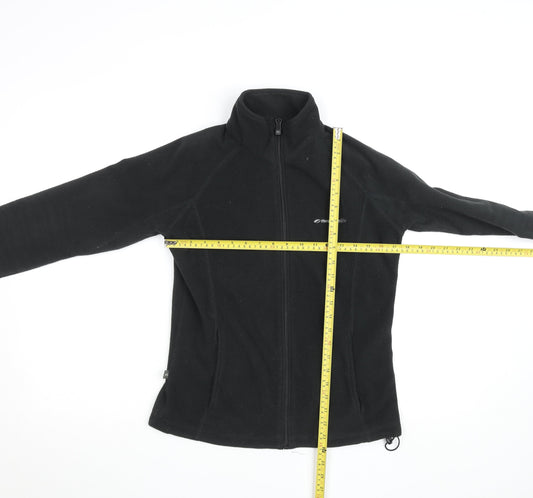 Mountainlife Women's Black Full Zip Fleece Jacket Size 10 Polyester Outdoor Wear