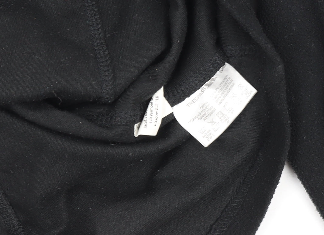 Trespass Womens Black Fleece Hooded Full Zip Jacket Size M