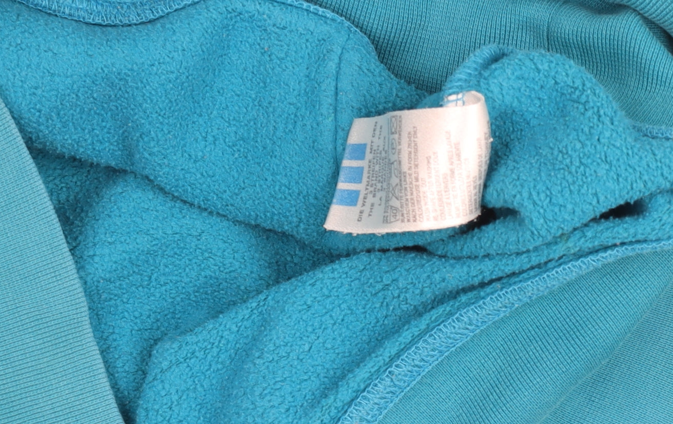 Womens UK XS Regular adidas Blue Pullover Hoodie