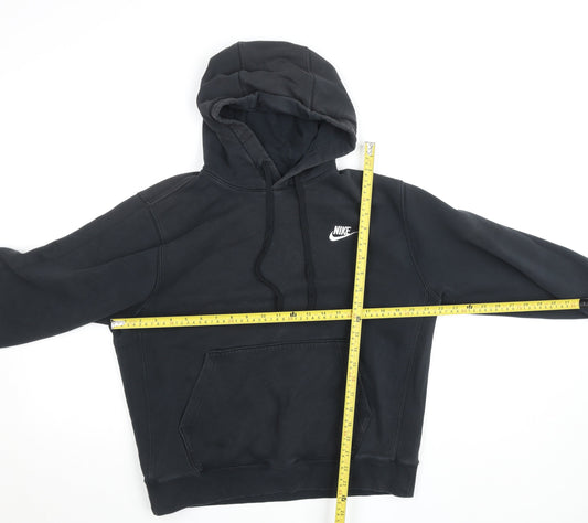Nike Men's Black Pullover Hoodie M Fleece Logo Sportswear