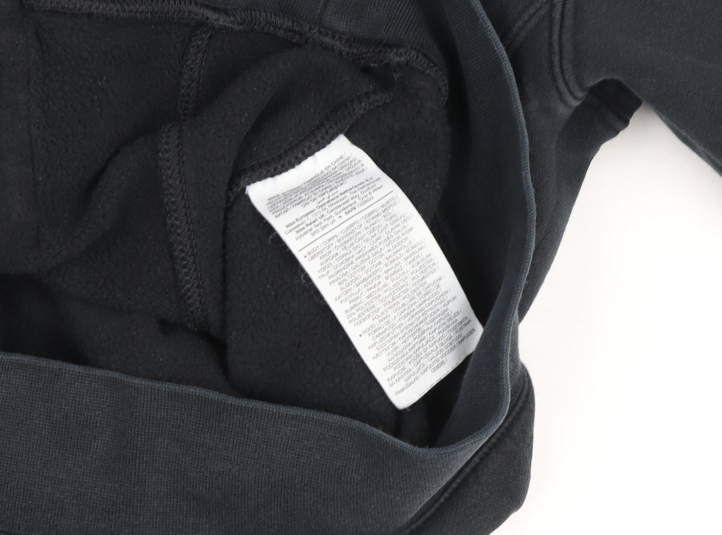 Nike Men's Black Pullover Hoodie M Fleece Logo Sportswear