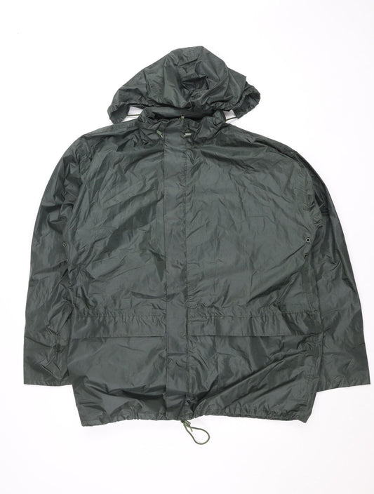 Champion Mens Green Waterproof Hooded Rain Jacket L Regular