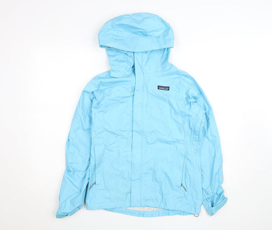 Patagonia Womens Blue XS Waterproof Hooded Rain Jacket