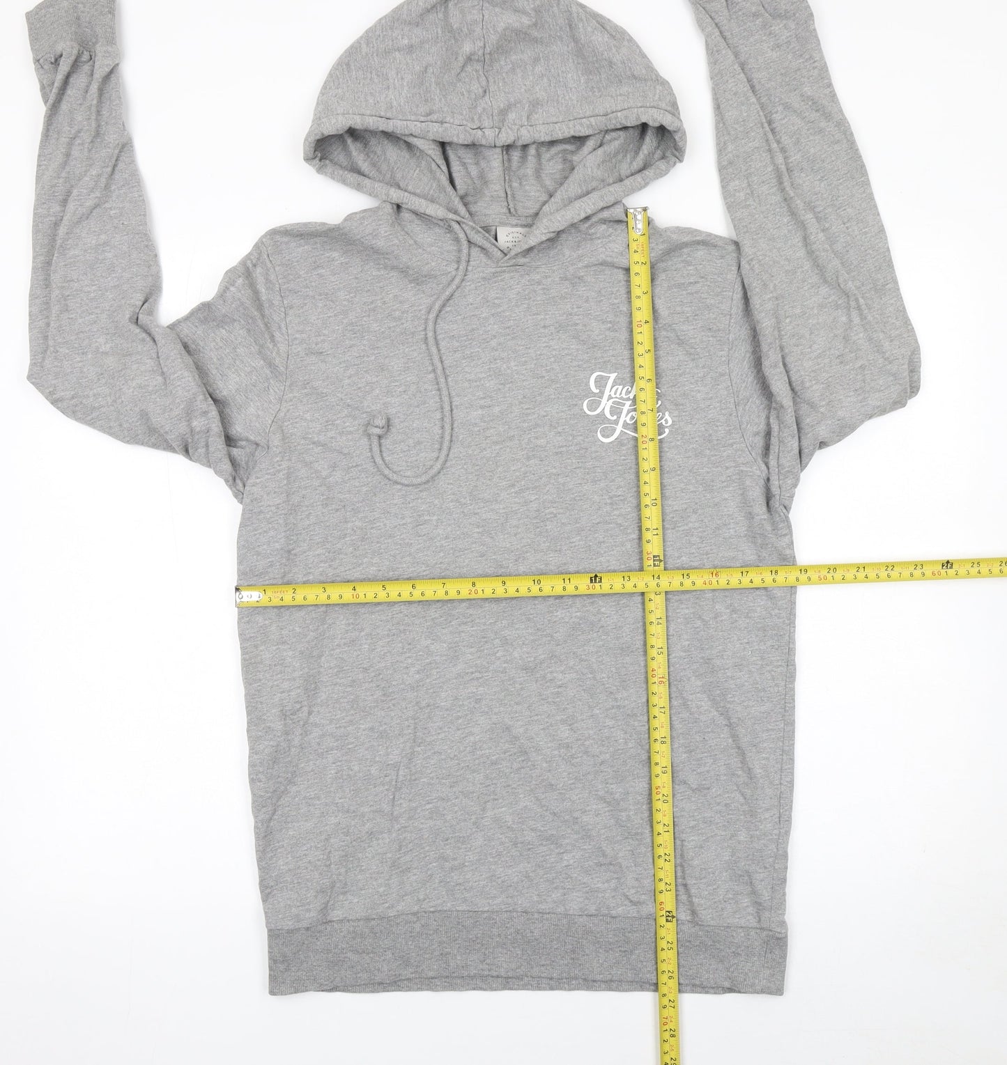 Mens UK M Regular JACK & JONES Grey Pullover Hoodie
